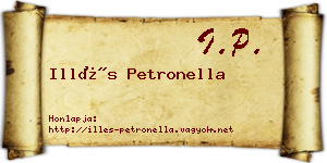 Illés Petronella névjegykártya